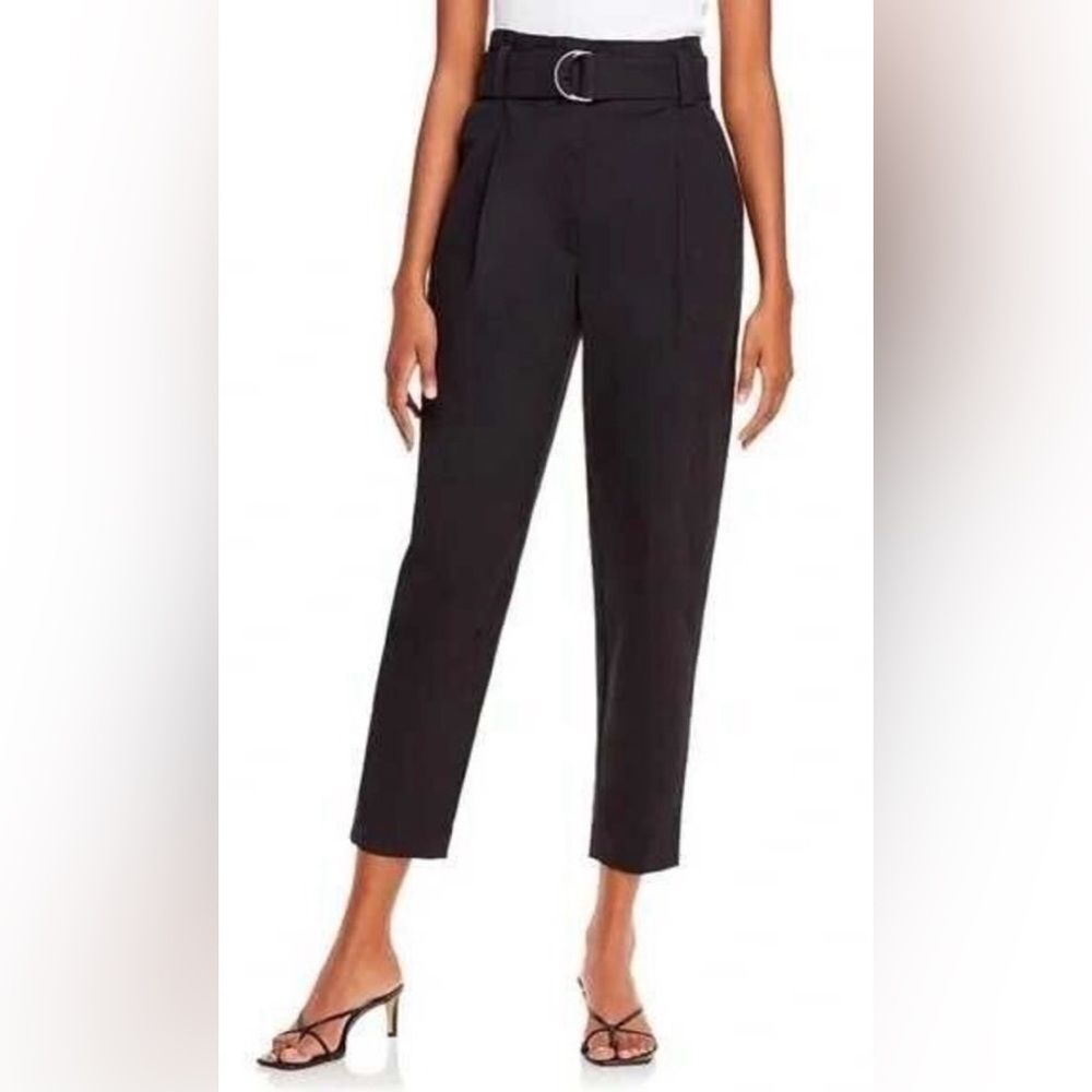 A.L.C. Cropped Diego Tapered pants High Rise Belt Pleated made in Vietnam.